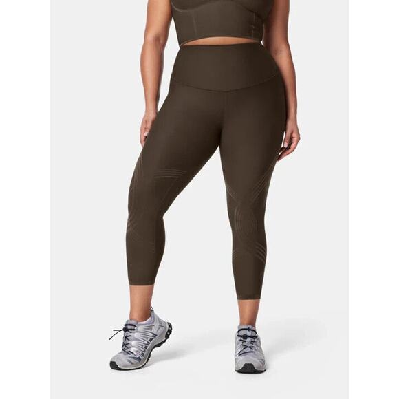 Fanka Medium Lift and Curve 7/8 Leggings (Reversible Wear) Chocolate Brown - Picture 3 of 6